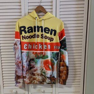 Ramen Chicken Flavored Print Hoodie men's size S